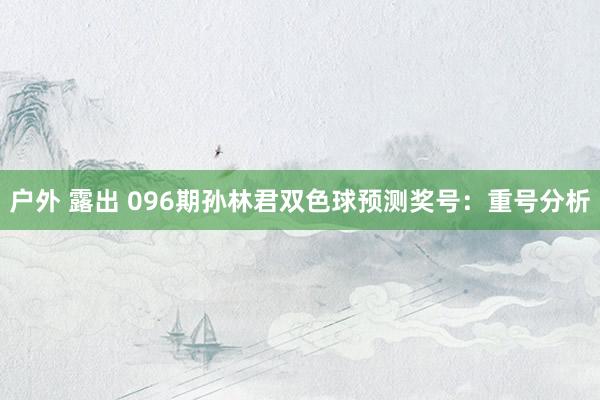 户外 露出 096期孙林君双色球预测奖号：重号分析